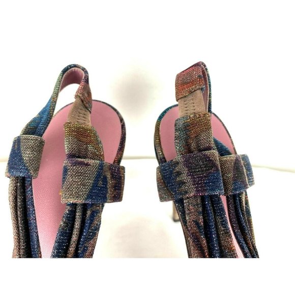 Missoni Luxurious Heels Open Toe Shiny Multicolor Sandals Shoes Heels Sz 39 (8) - Picture 12 of 12